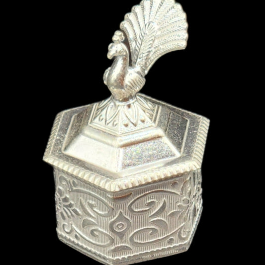 Silver Traditional Sindoor Box