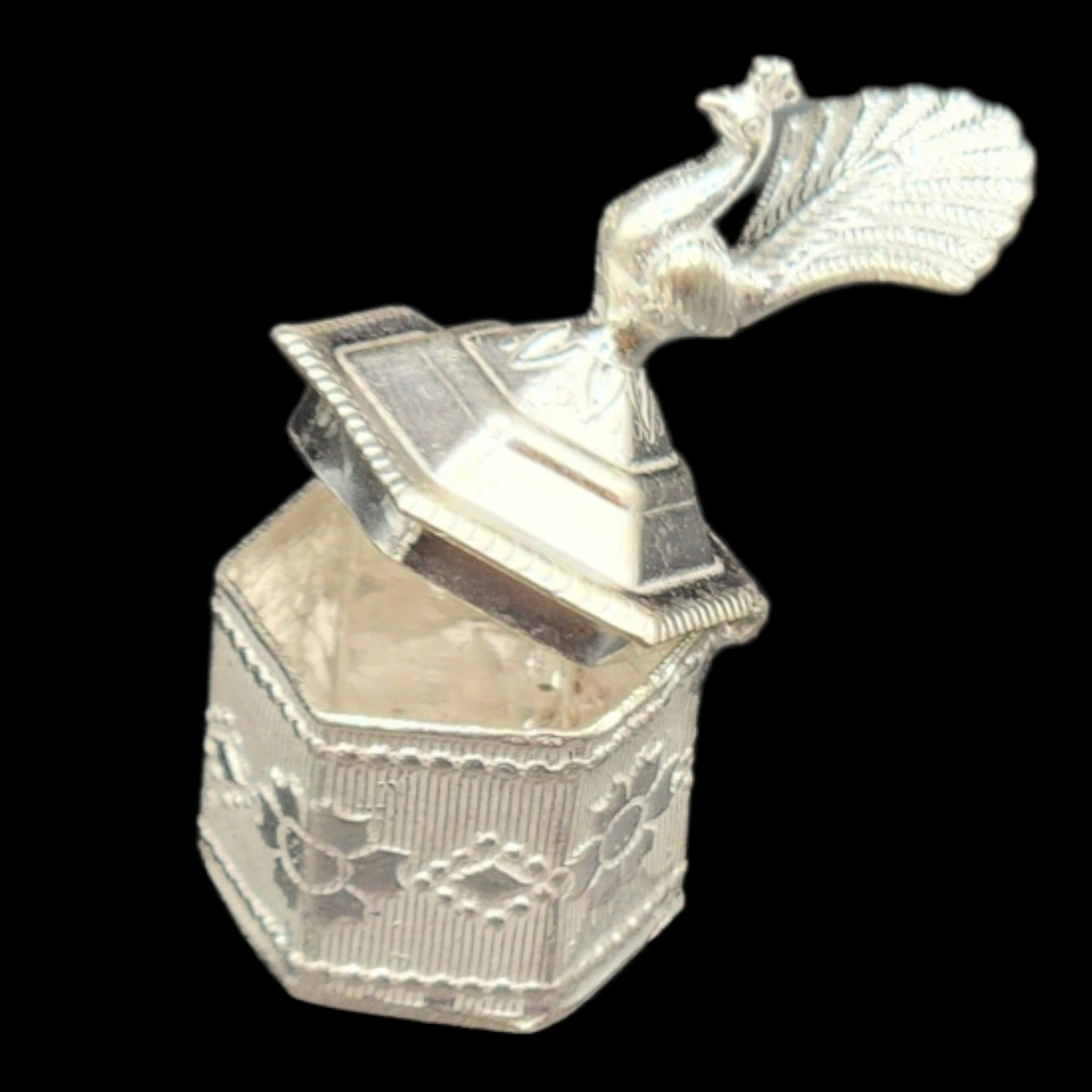 Silver Traditional Sindoor Box