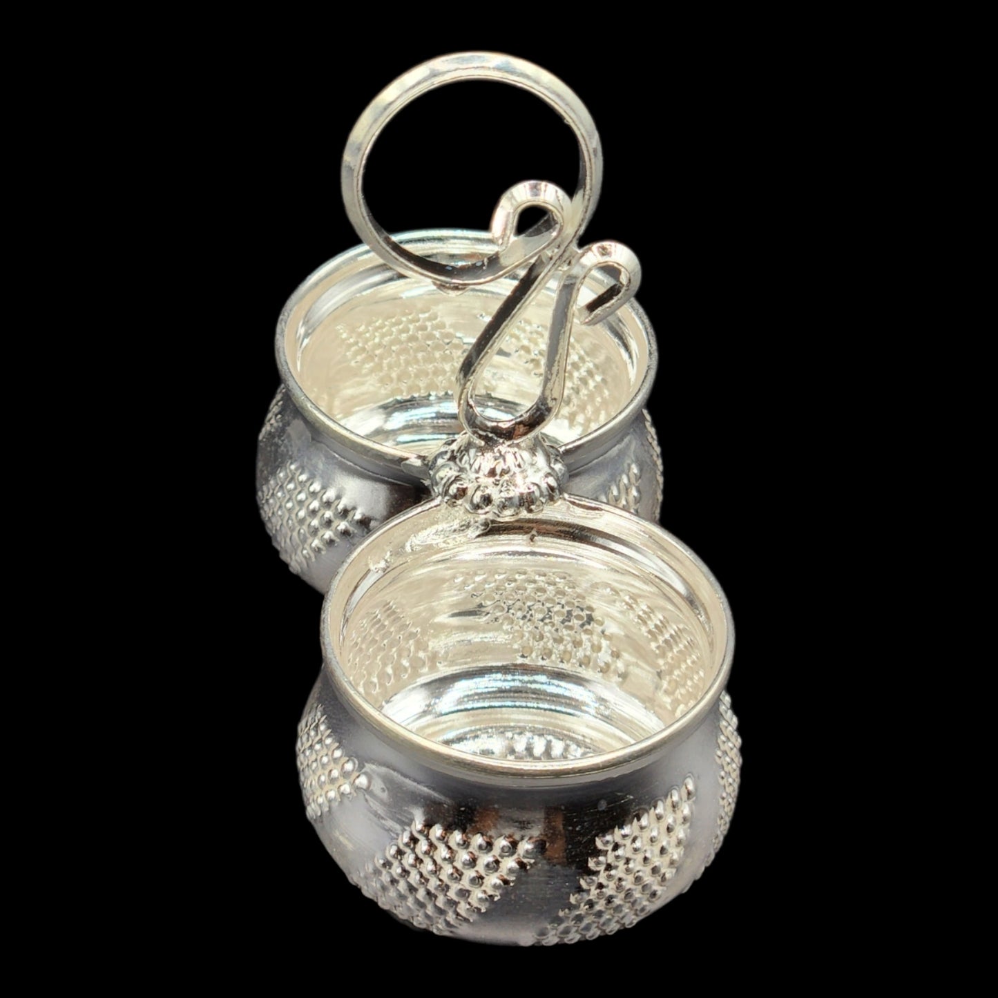 Silver Haldi Kumkum Container