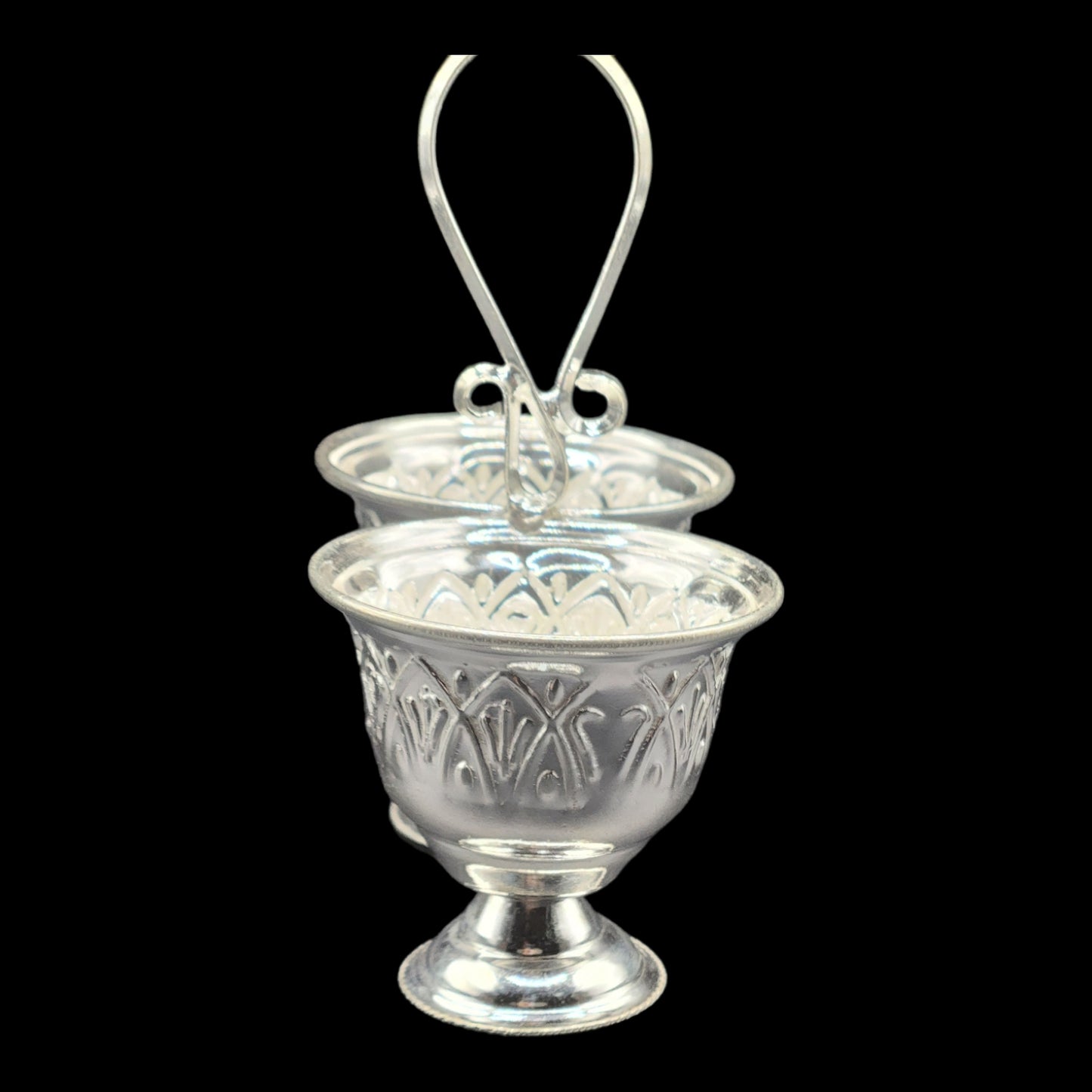 Silver Haldi Kumkum Container