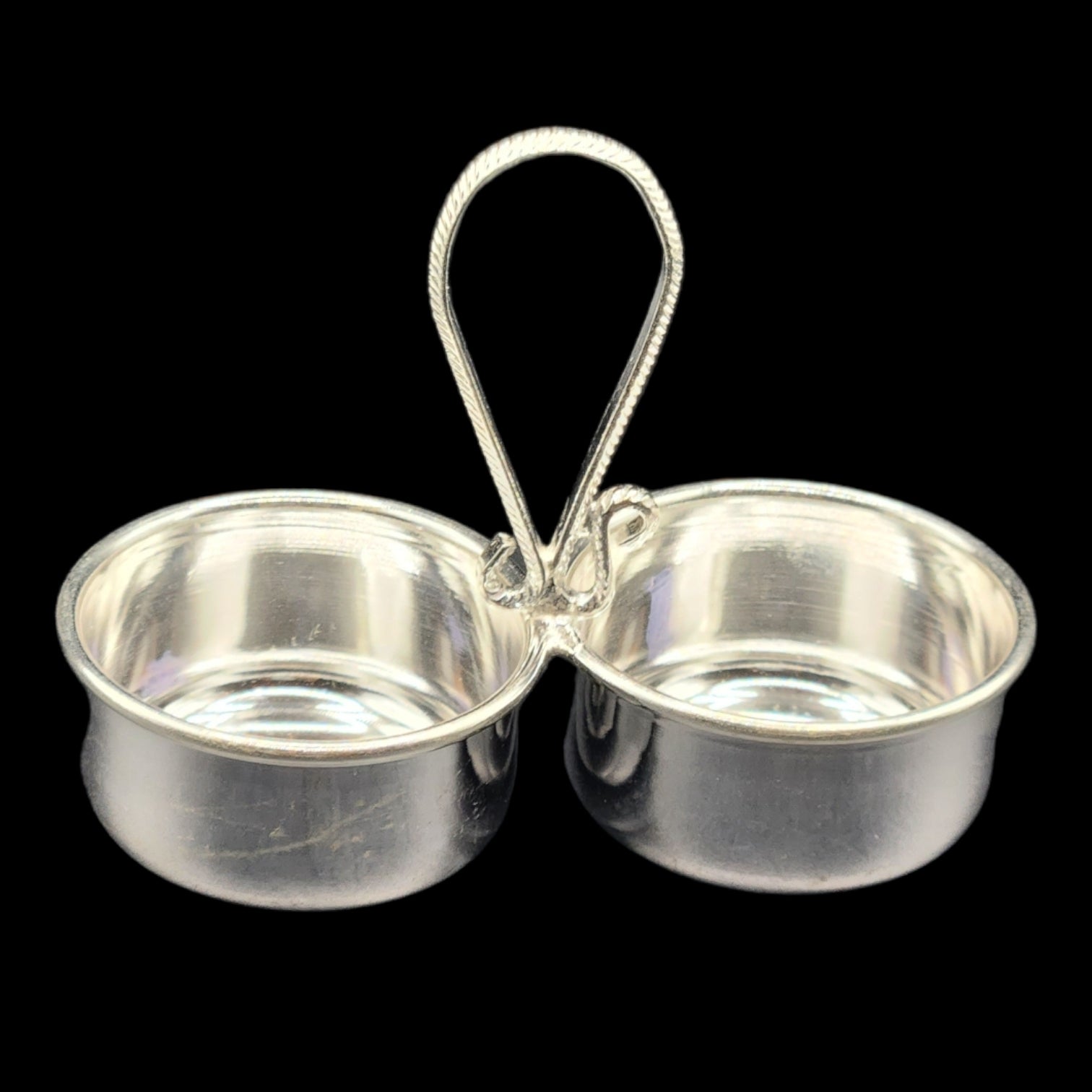 Silver Haldi Kumkum Container