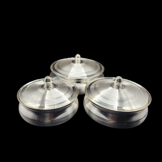 Pure Silver Serving Dishes With Lids