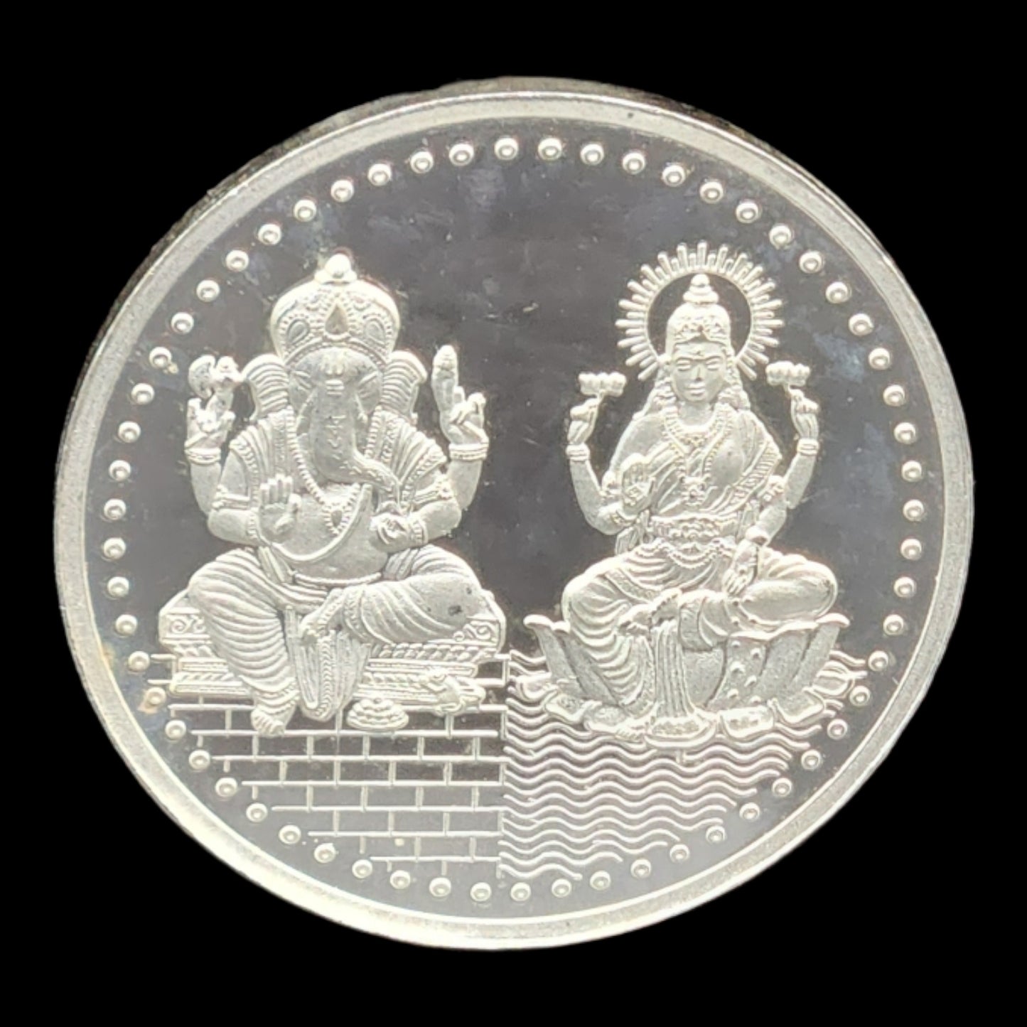 999 Silver Lord Ganesh & Goddess Laxmi Coin 5 g