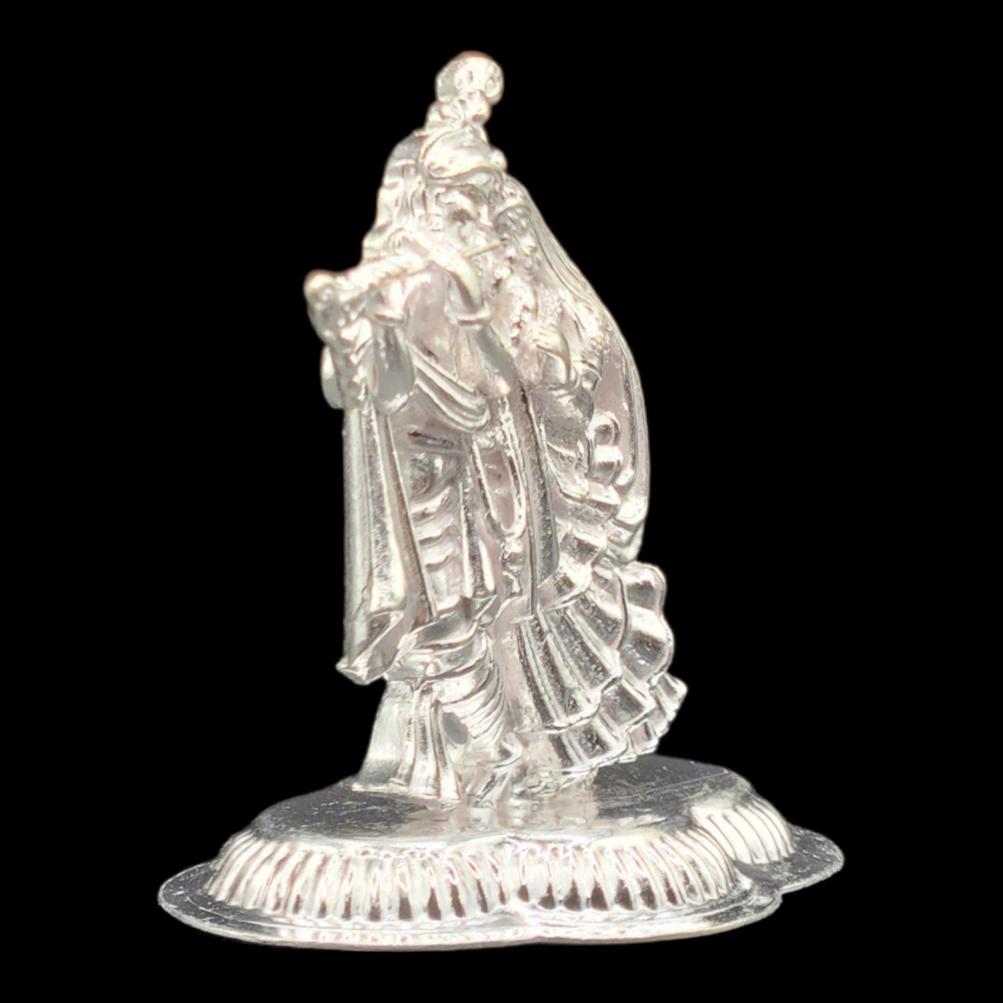 Silver Lord Radha Krishna Idol