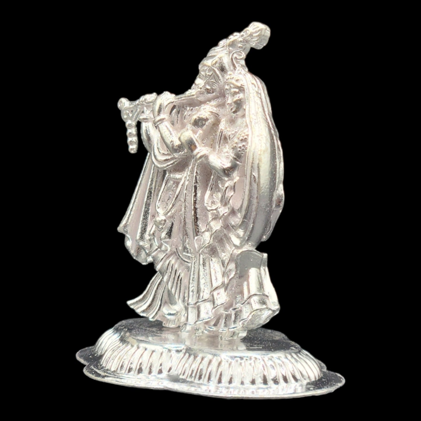 Silver Lord Radha Krishna Idol