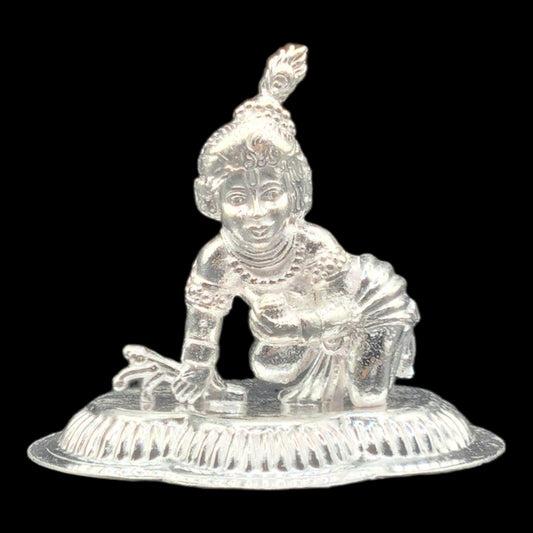 Silver Bal Gopal Idol