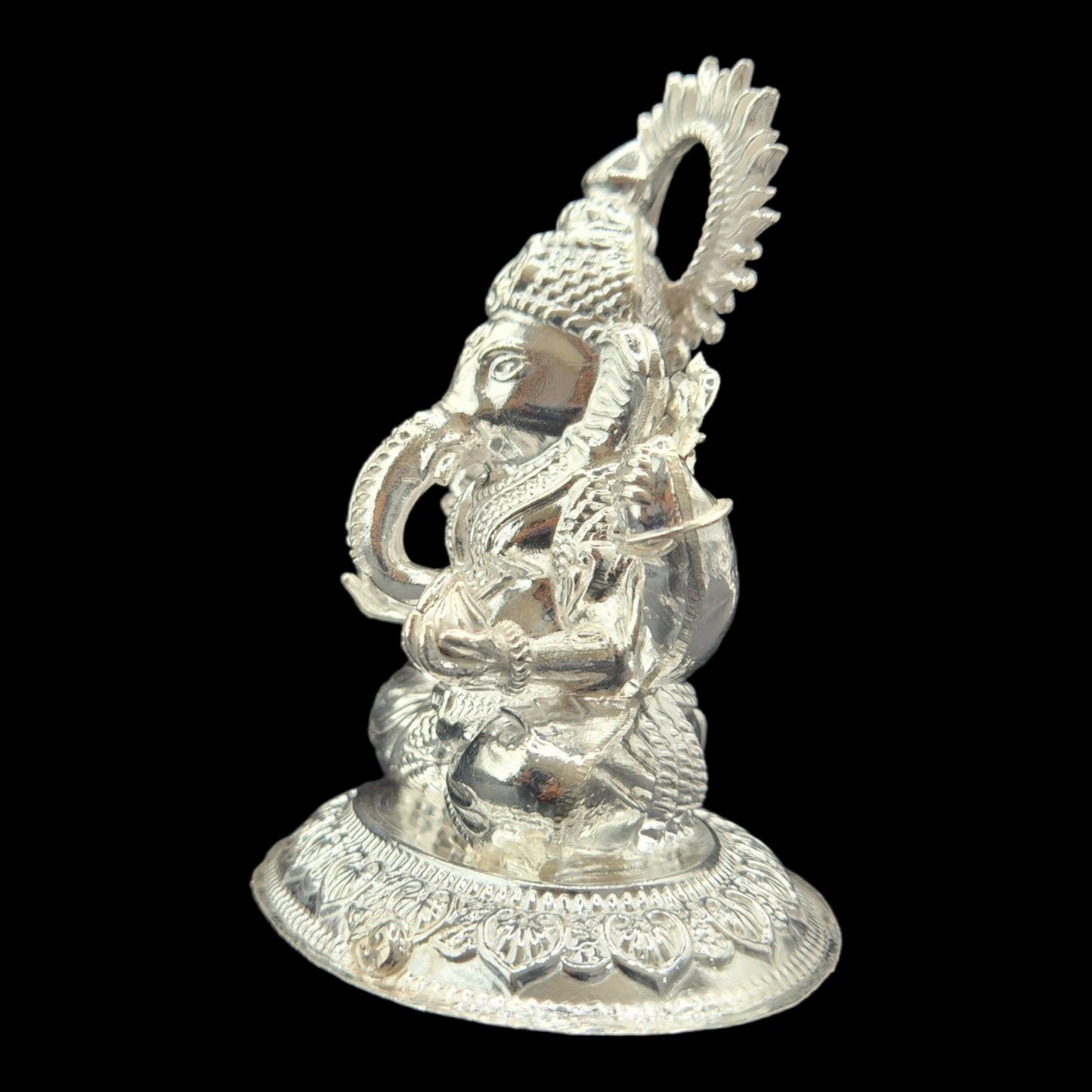 Silver Goddess Laxmi & Lord Ganesha  Pair Idol 