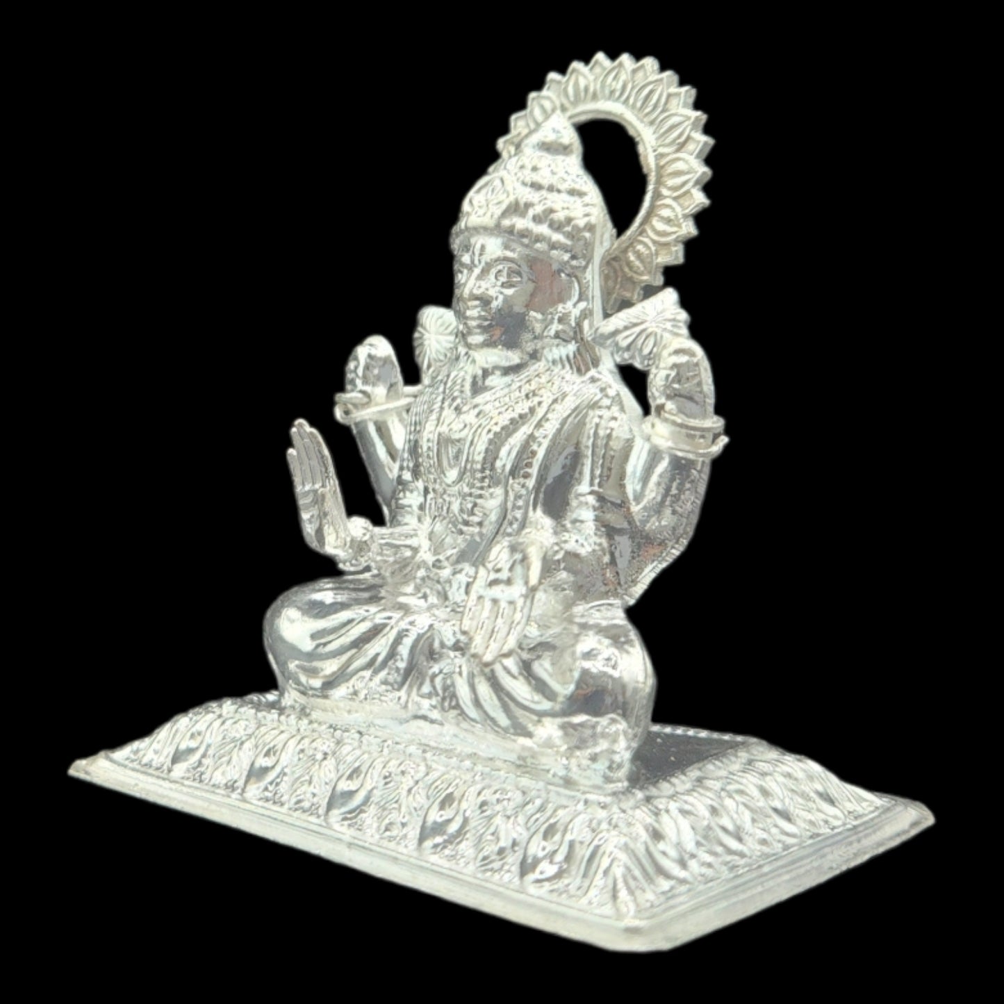 Silver Goddess Laxmi & Lord Ganesha  Pair  Idol 