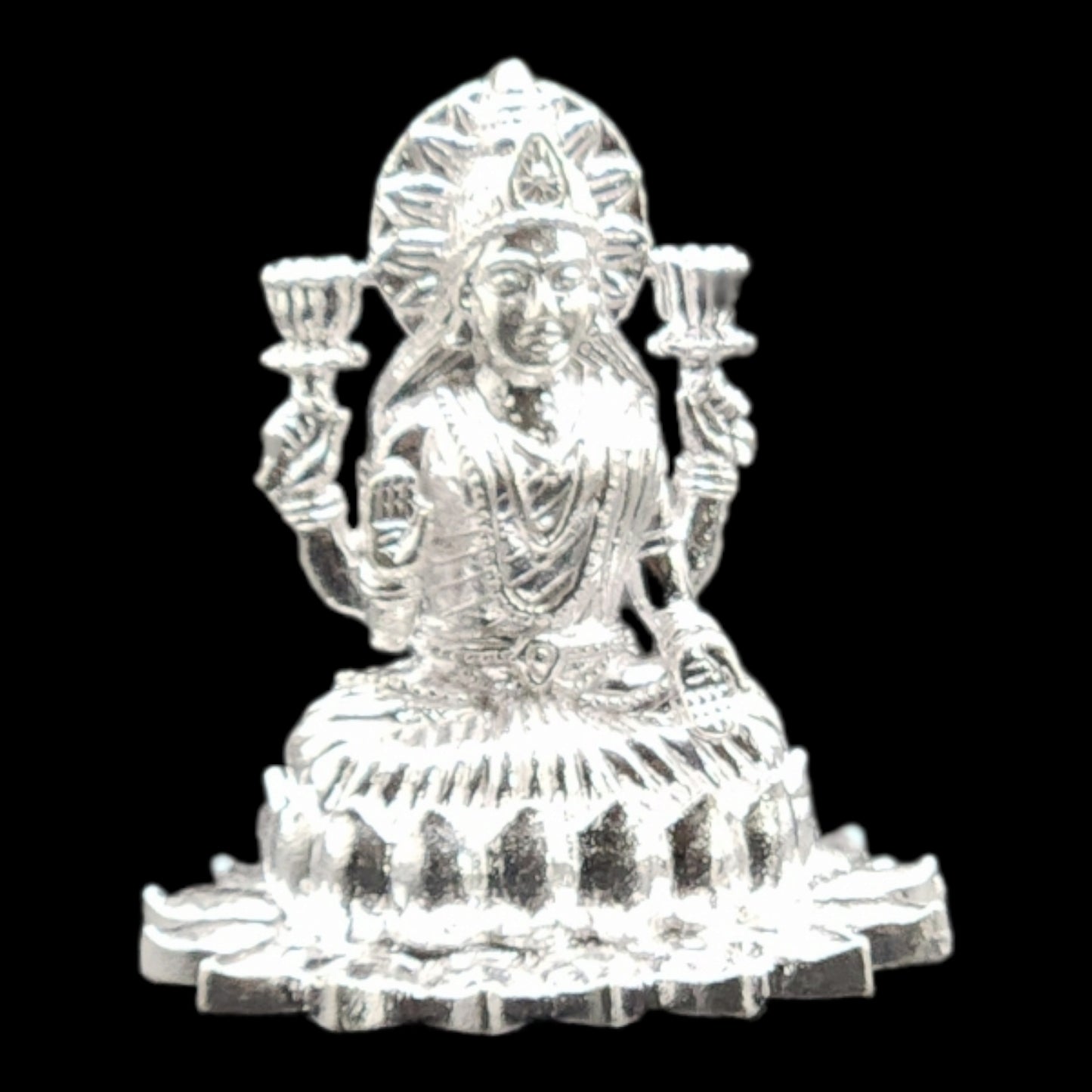 Silver Goddess Laxmi Idol