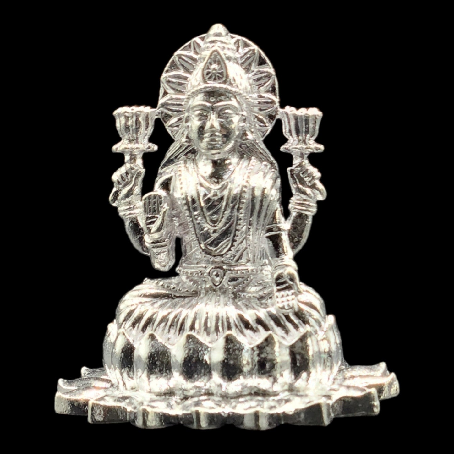 Silver Goddess Laxmi Idol