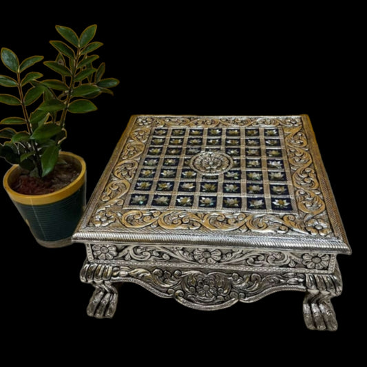 Antique Silver Designer Bajot/Chowki/Peeta 