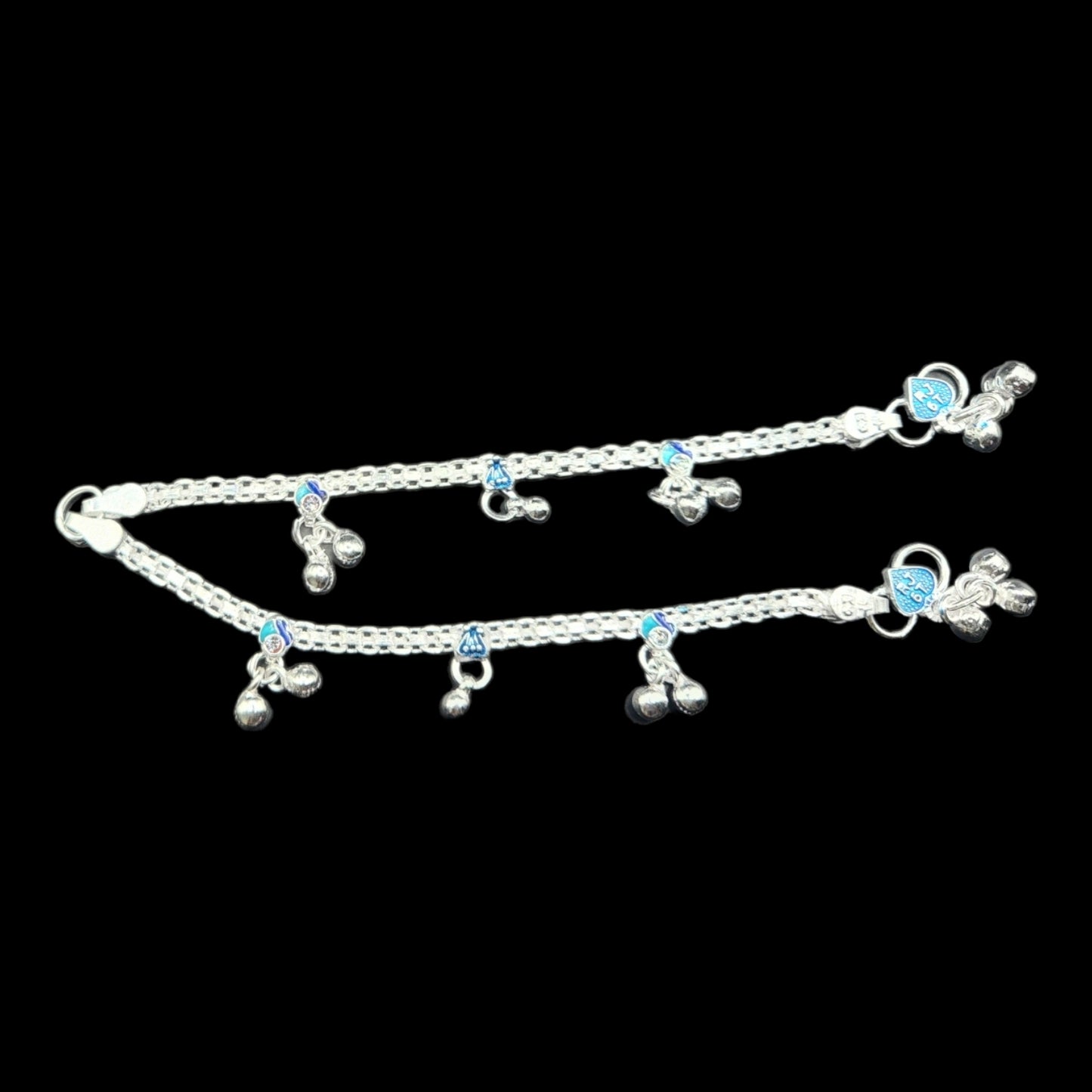 Silver Anklets for Kids