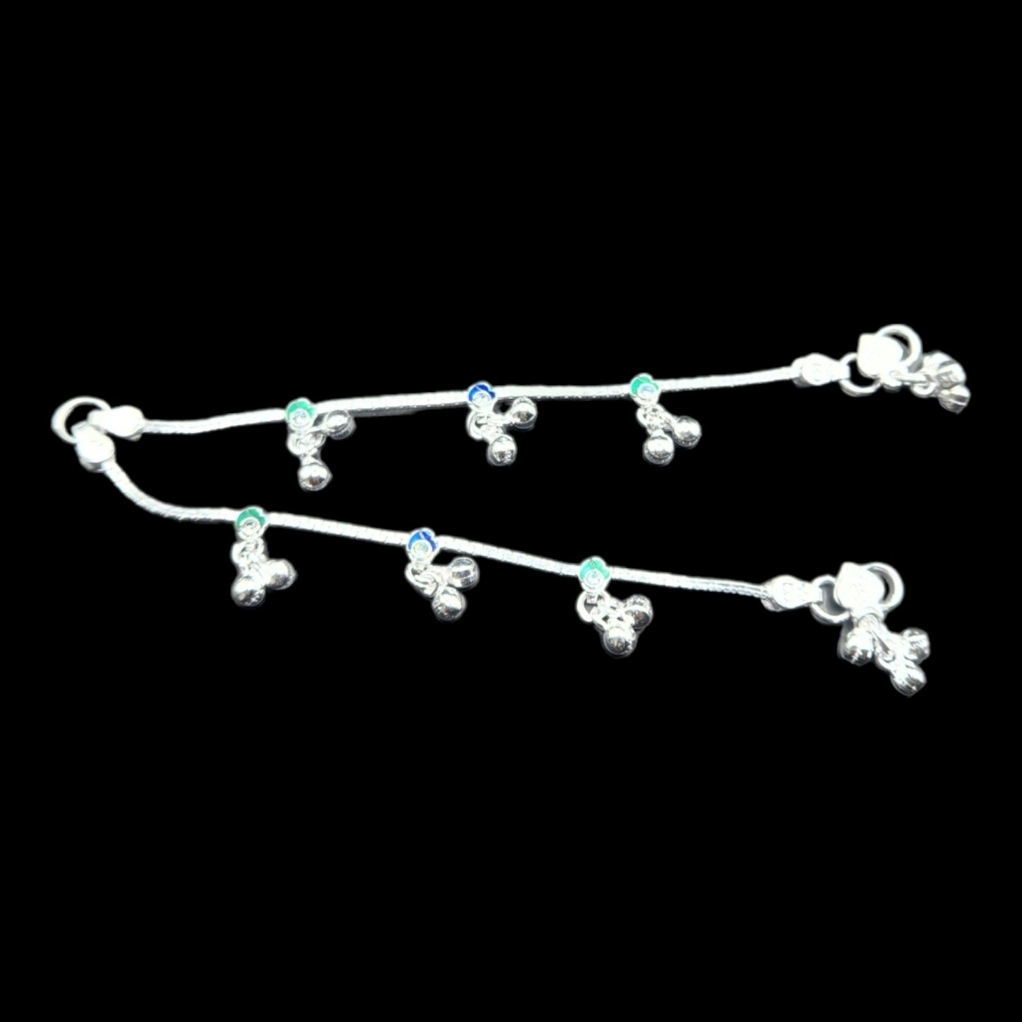 Silver Anklets for Kids