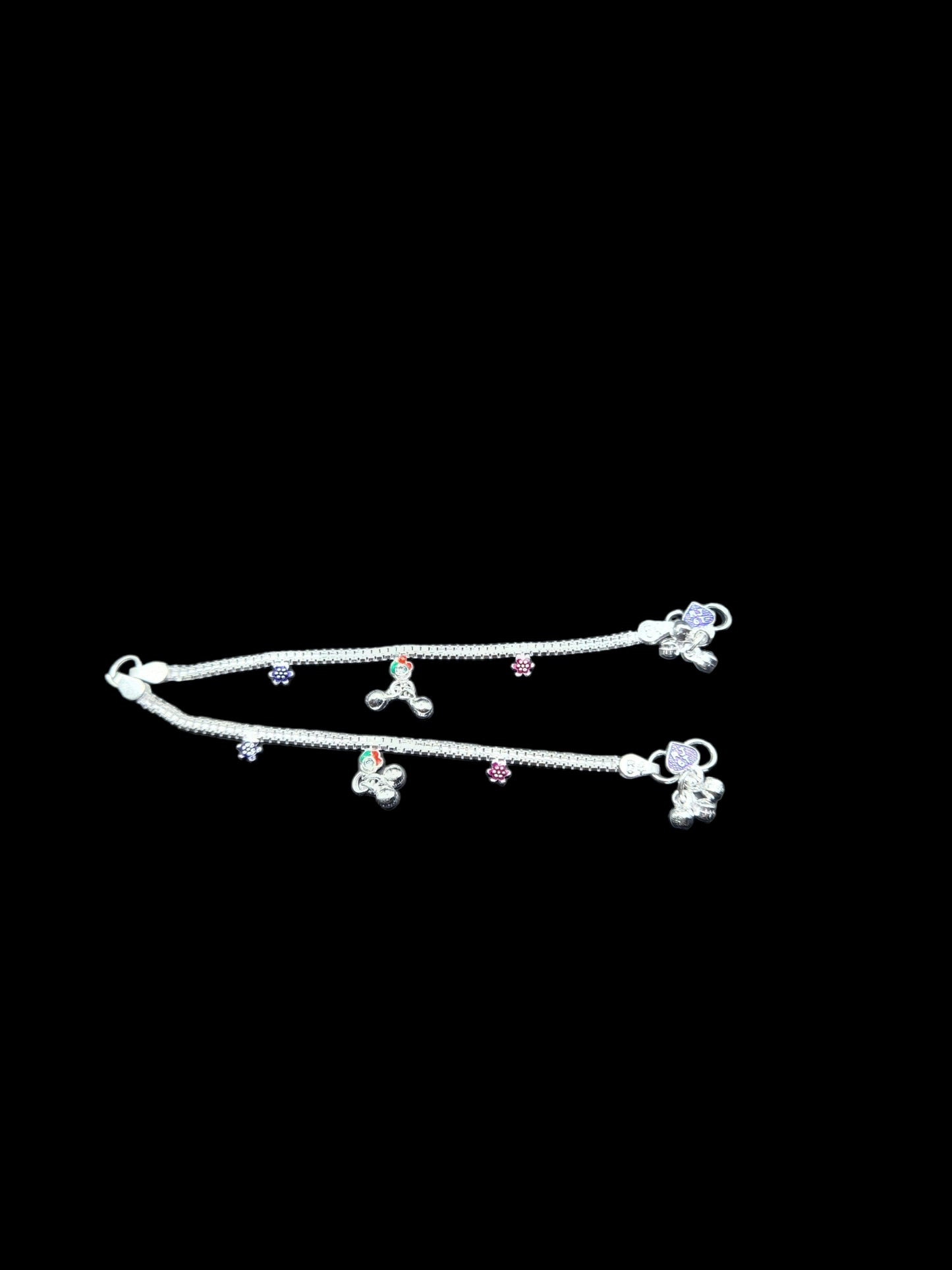 Silver Anklets for Kids