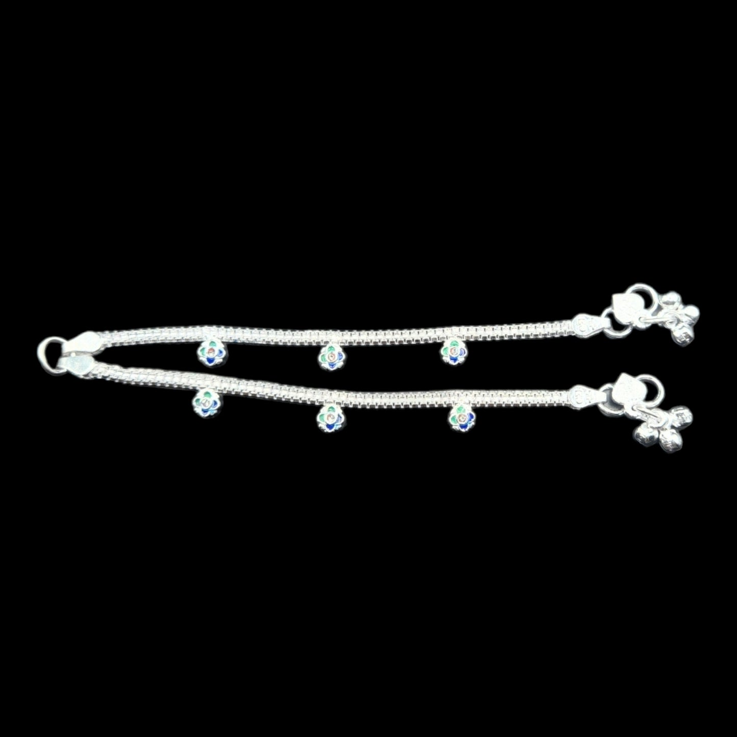 Silver Anklets for Kids