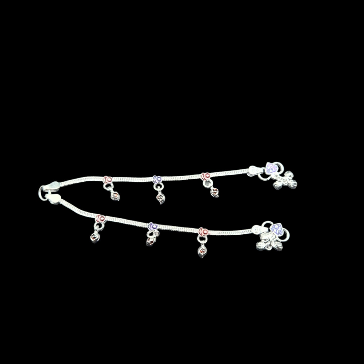 Silver Anklets for Kids