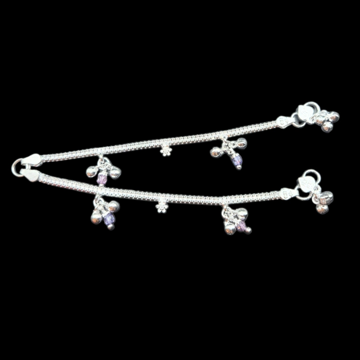 Silver Anklets For Kids