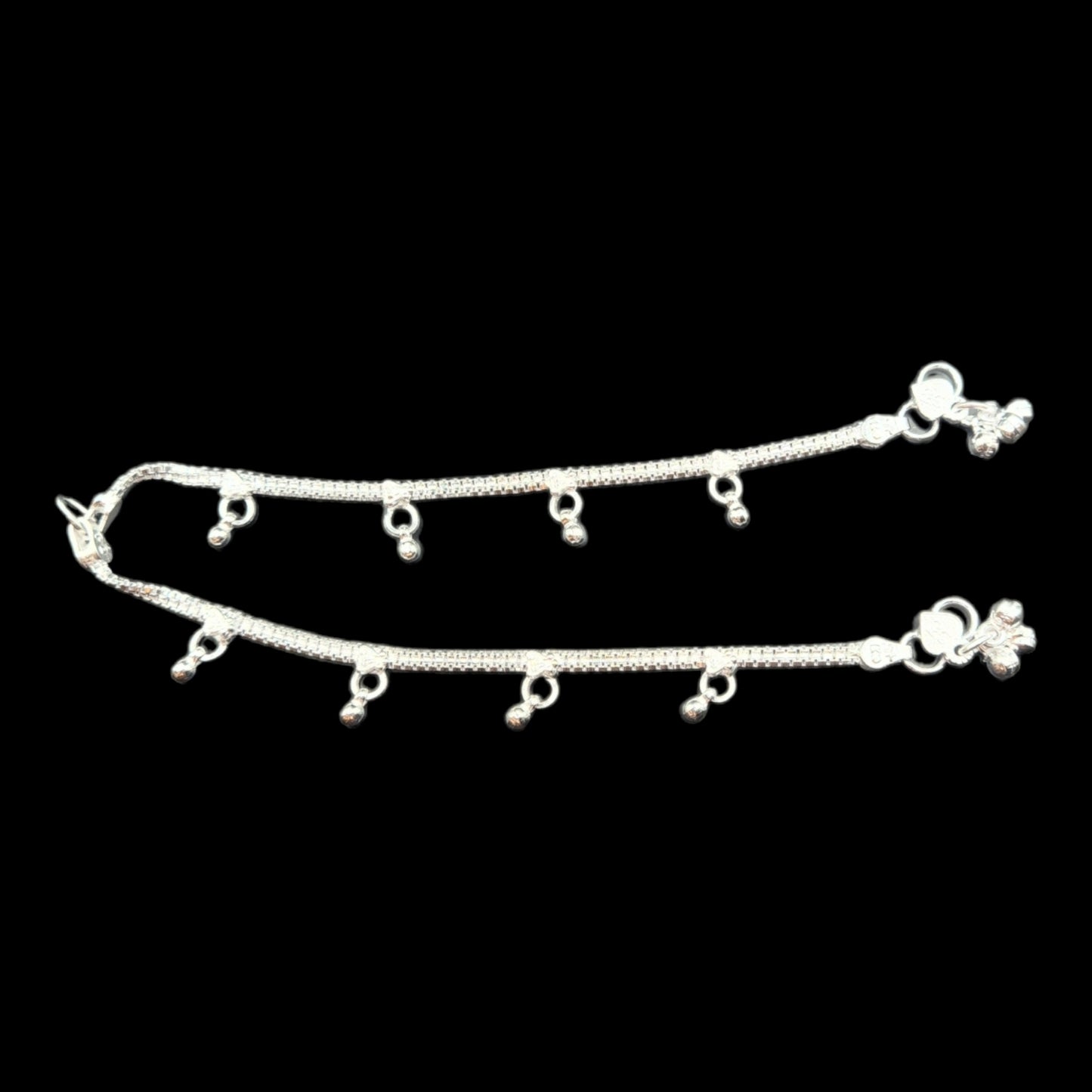 Silver Anklets For Kids