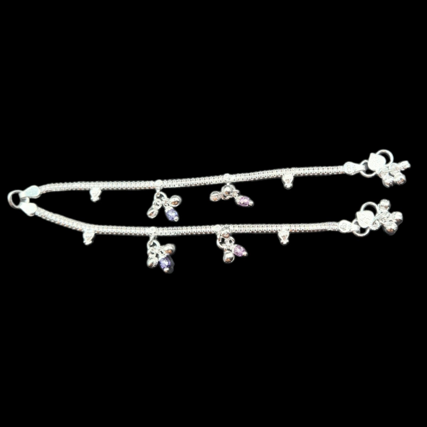 Silver Anklets for Kids