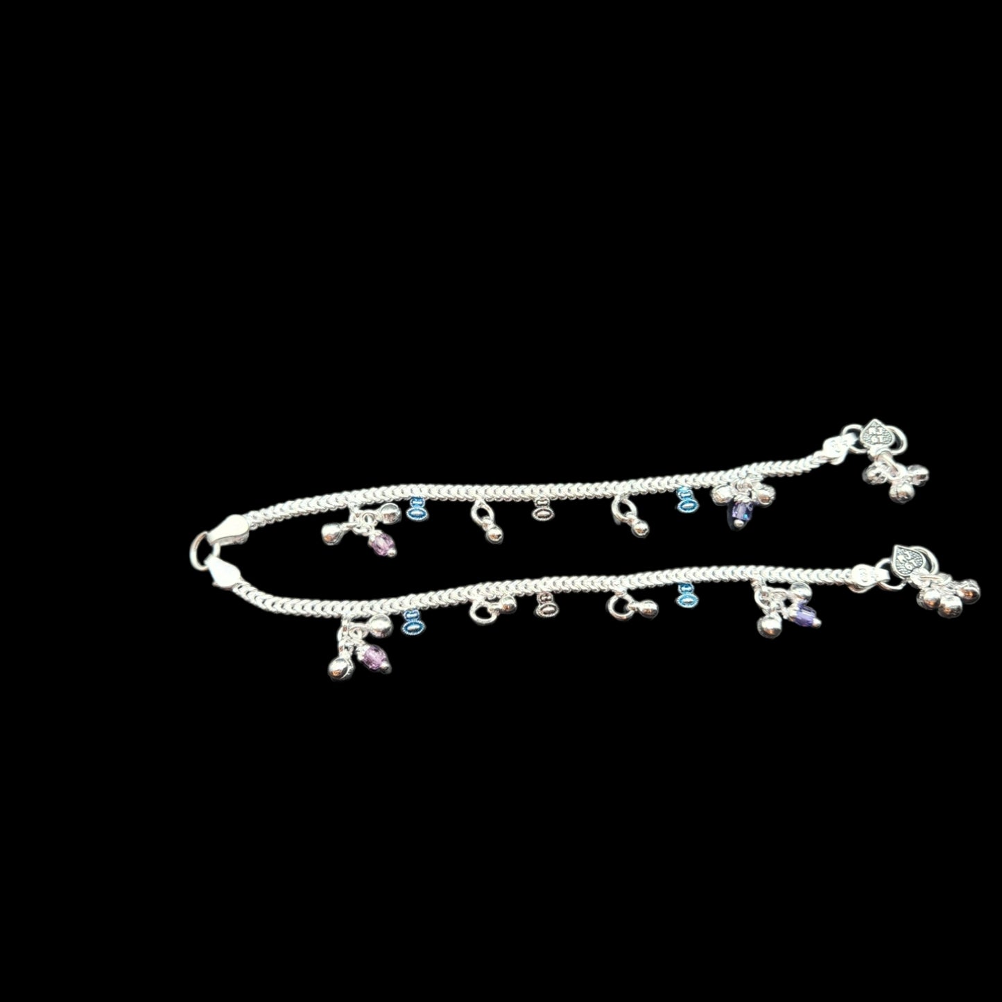 Silver Anklets For Kids