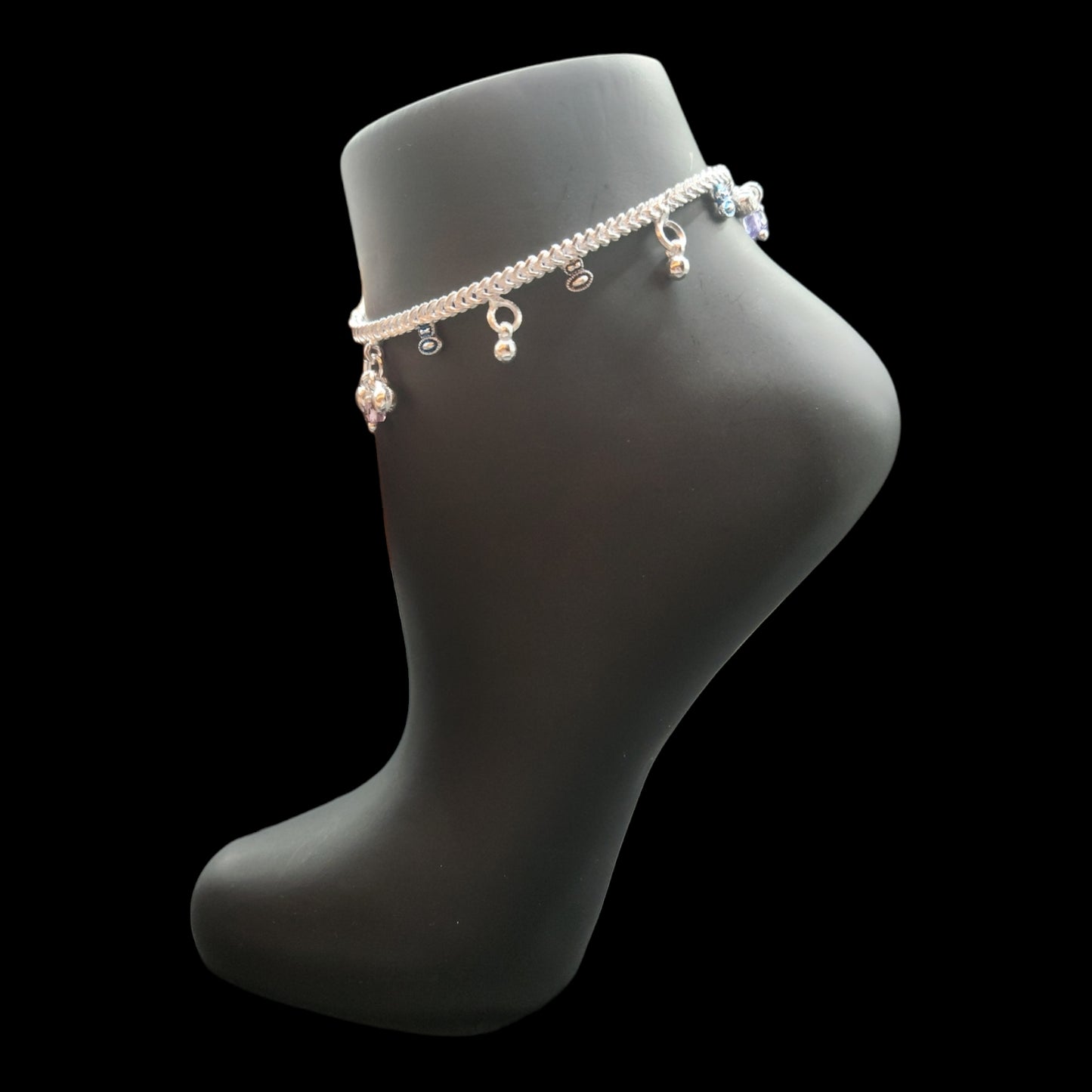 Silver Anklets For Kids