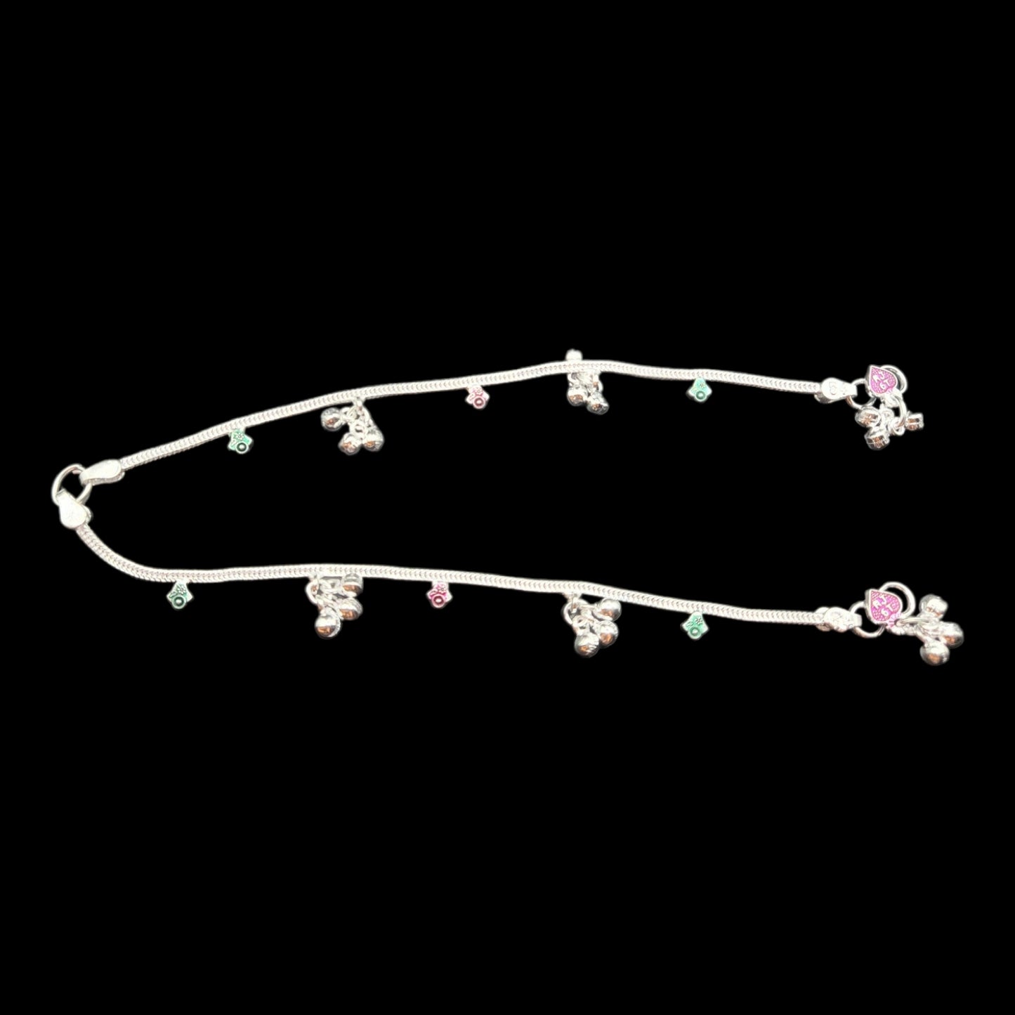 Silver Anklets for Kids