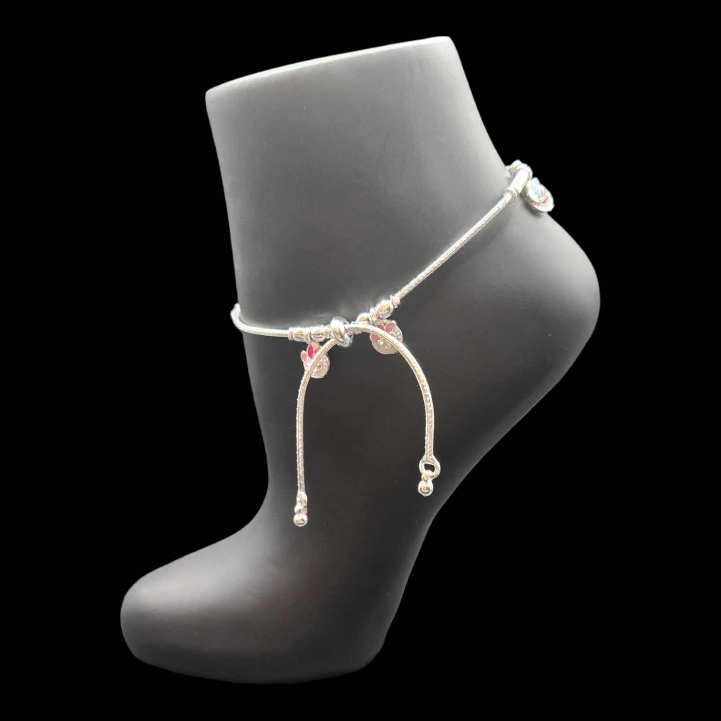 Silver Slider Anklet