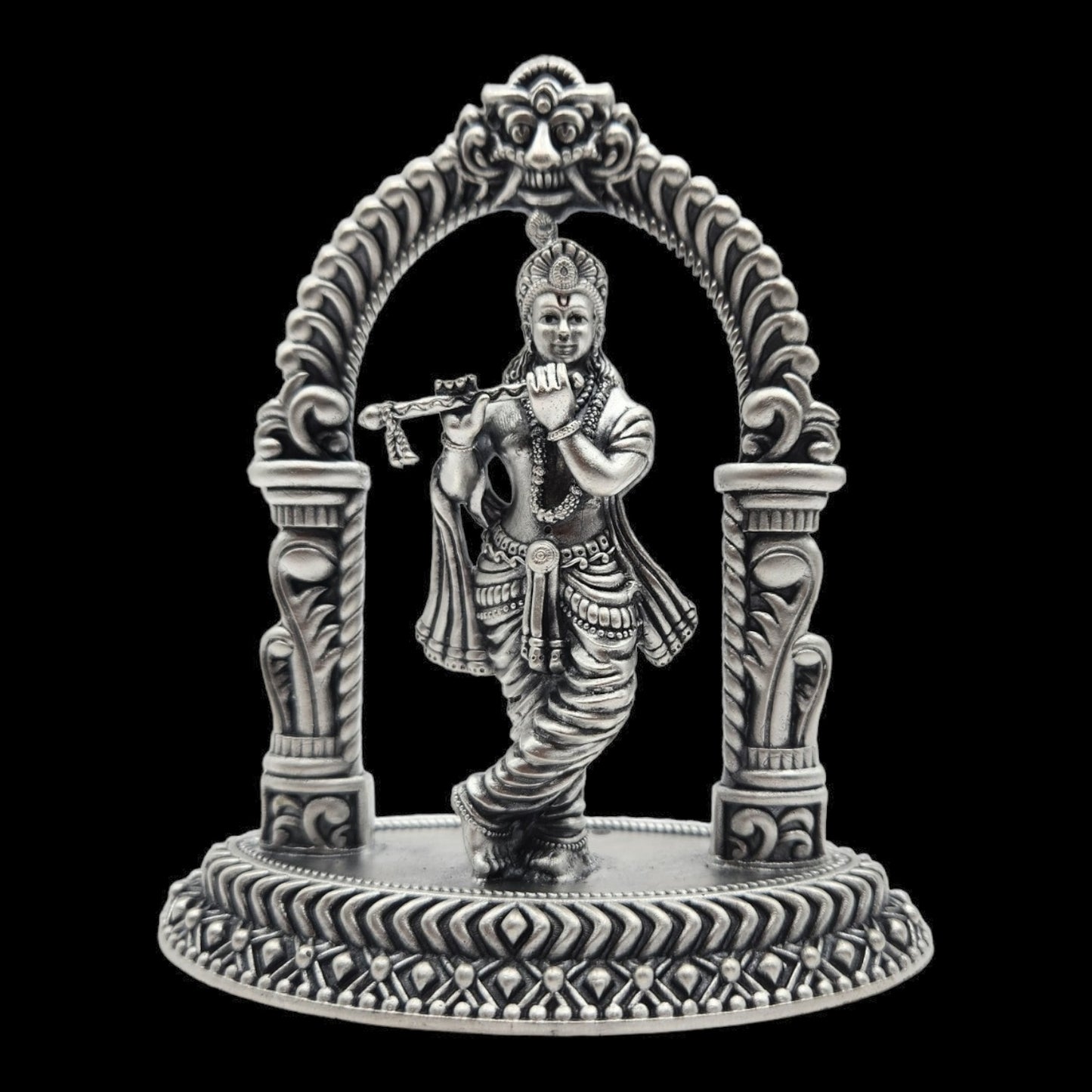 Antique Silver Krishna Idol