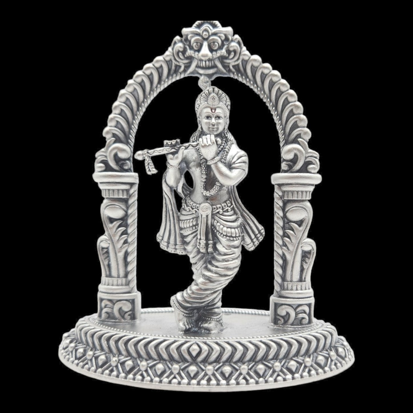 Antique Silver Krishna Idol