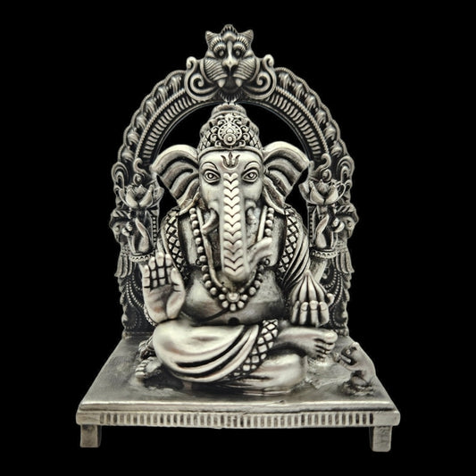 925 Silver Ganeshji Idol.