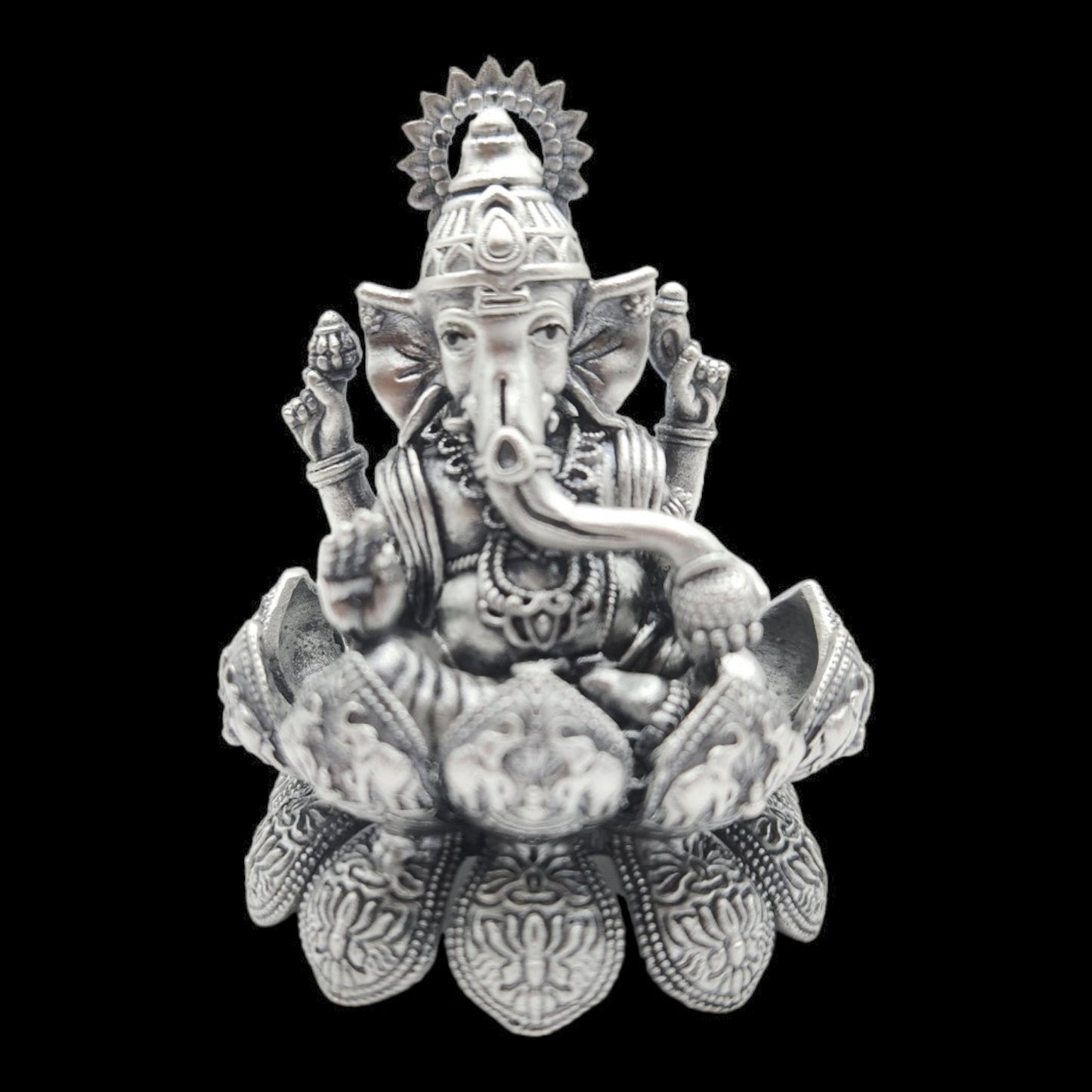 925 Silver Lord Ganesh solid  Idol.