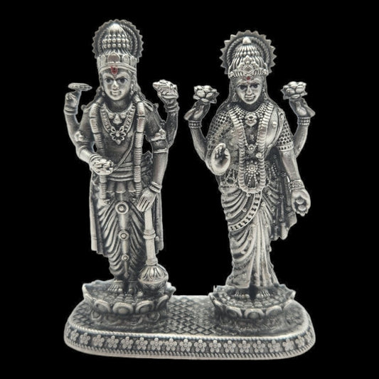 925 Silver Lord Vishnu And Goddess Laxmi  Idol.