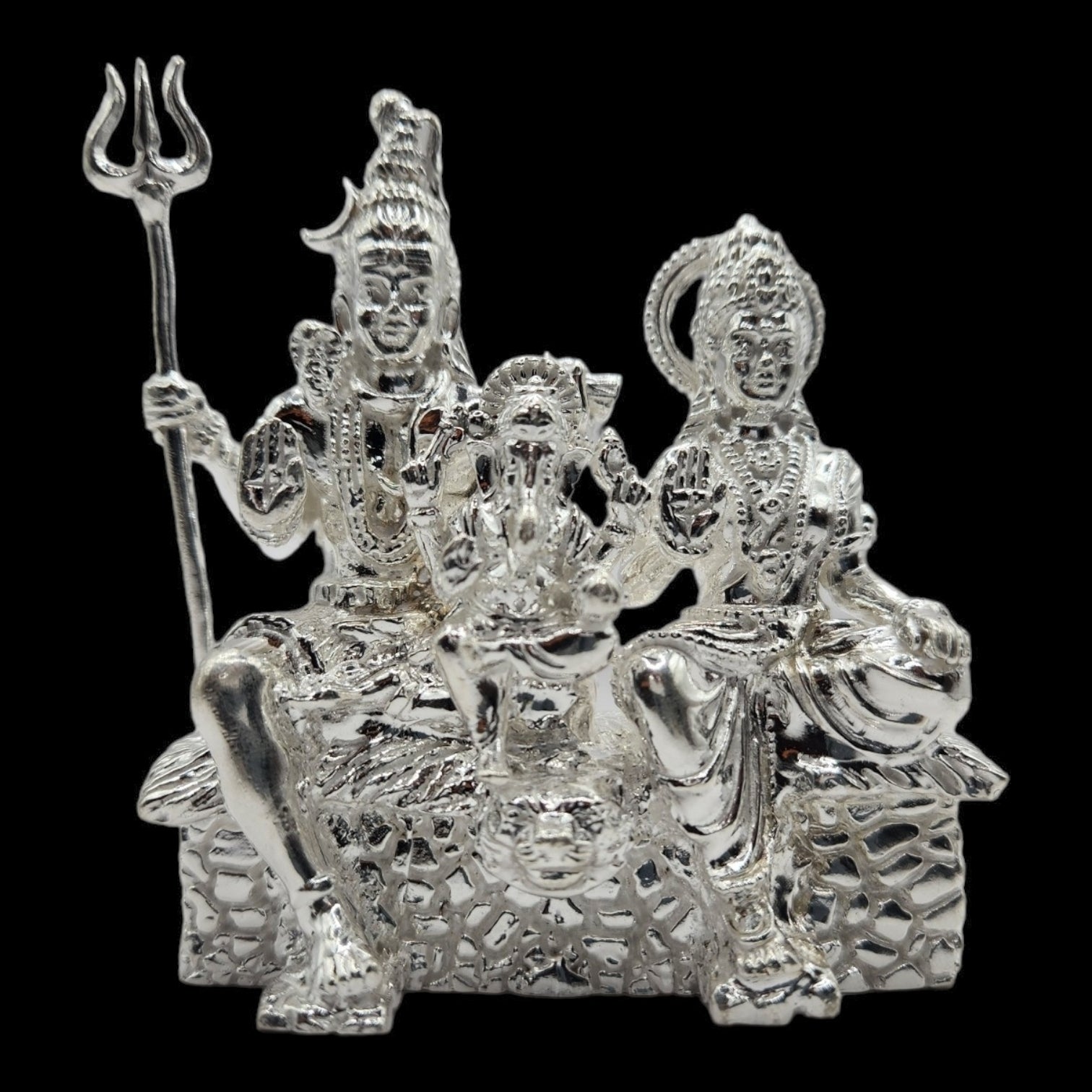925 Silver Shivparival Solid Idol.