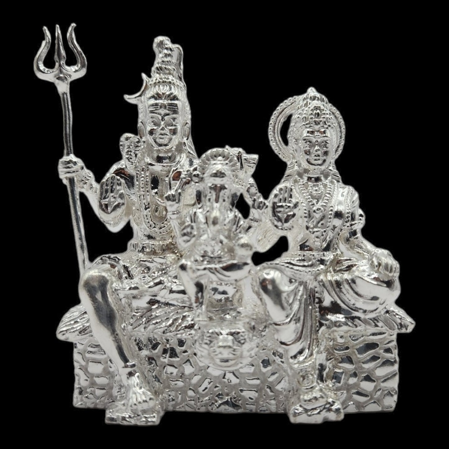 925 Silver Shivparival Solid Idol.