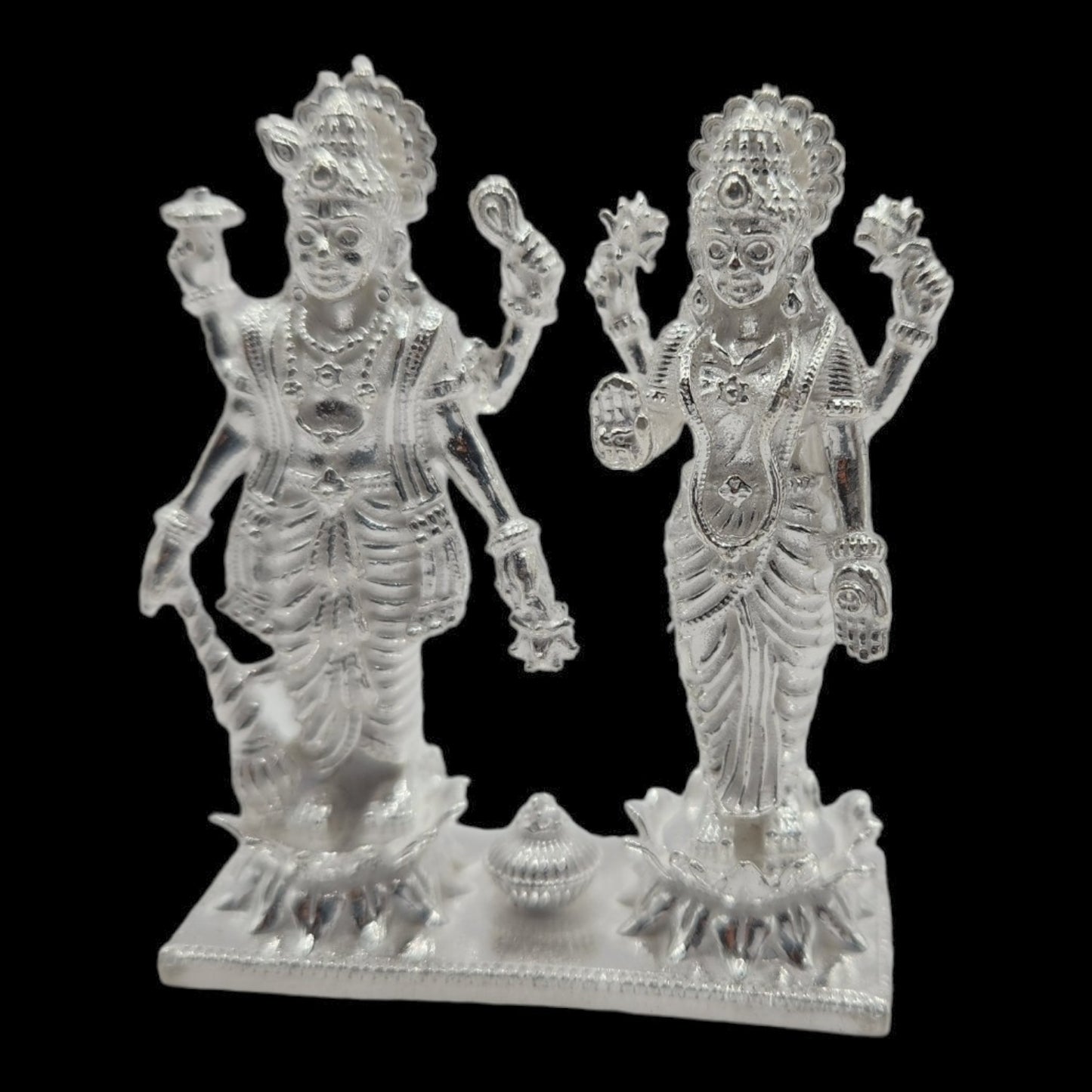 925 Silver Lord Vishnu And Goddess Laxmi  solid Idol.