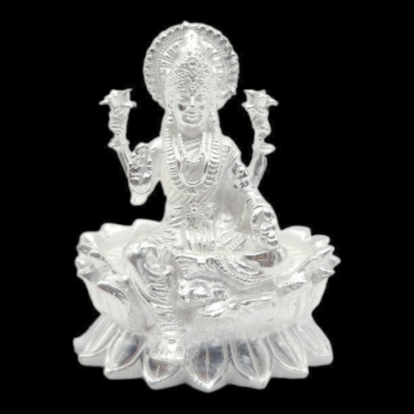 925 Silver  Goddess Laxmi solid Idol. 