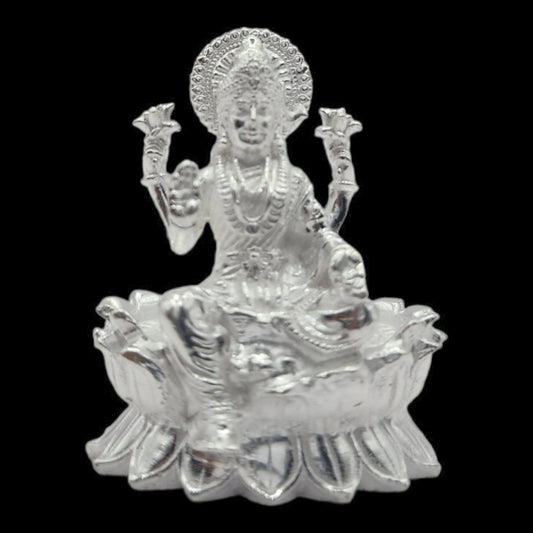 925 Silver  Goddess Laxmi solid Idol. 