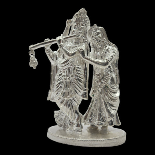 925 Silver Lord Radha Krishna Solid Idol