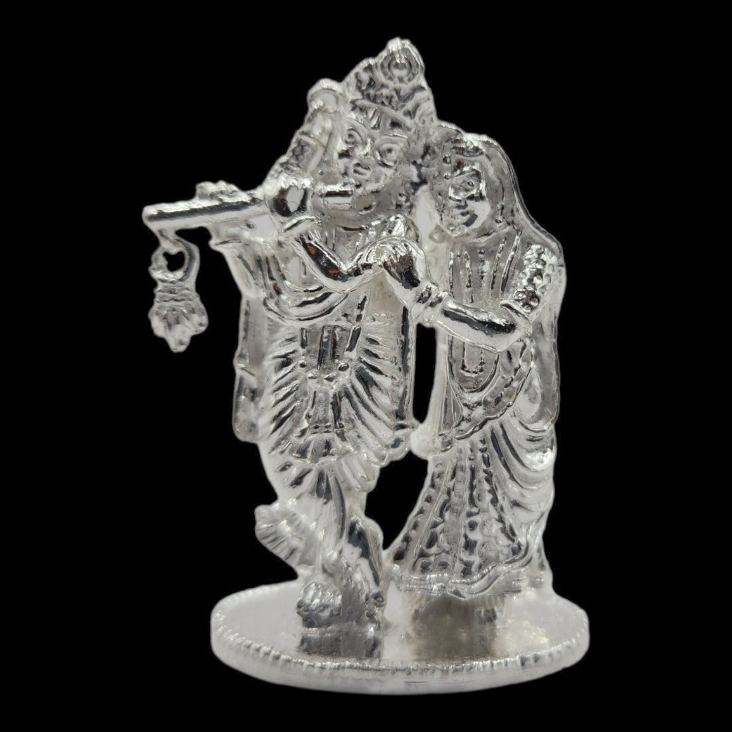 925 Silver Lord Radha Krishna Solid Idol