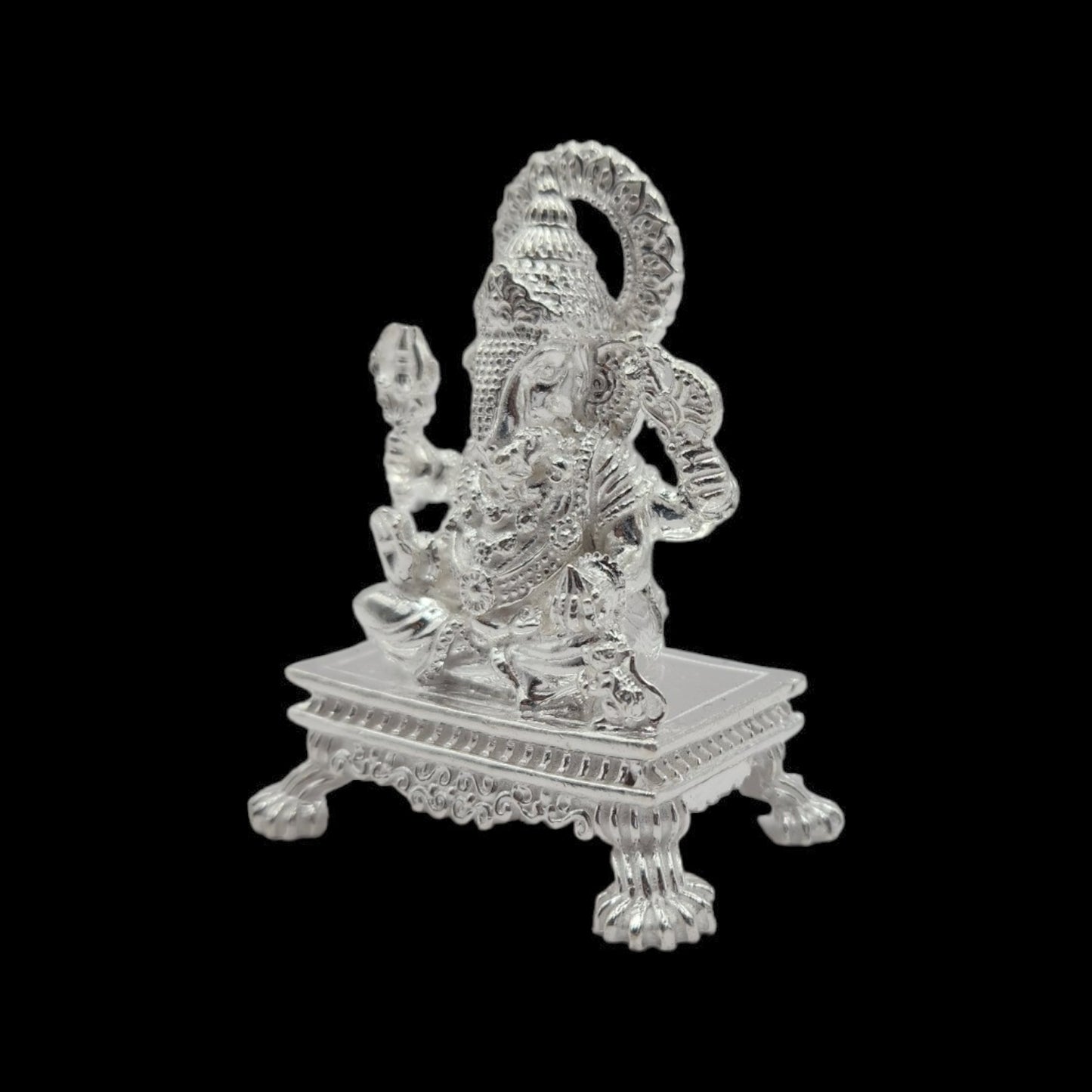 925 Silver Lord Ganesha Solid Idol