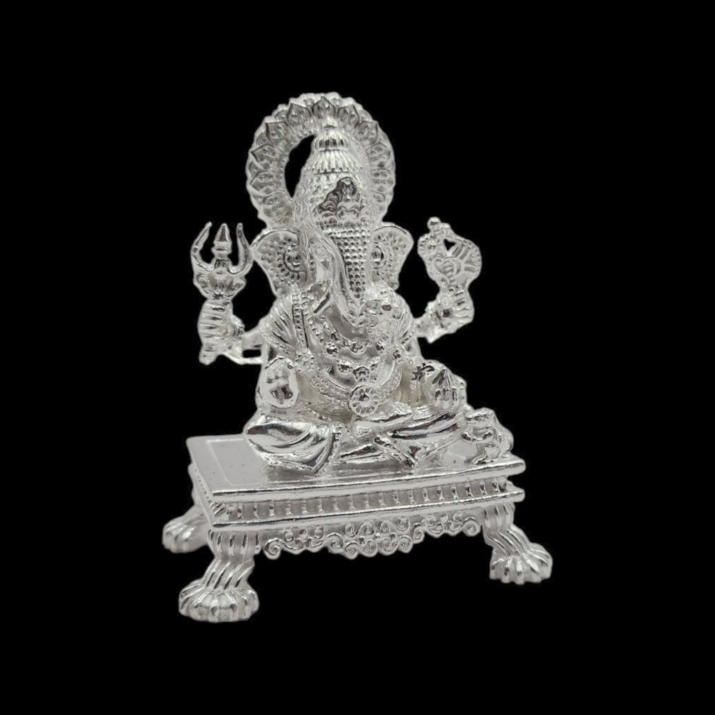 925 Silver Lord Ganesha Solid Idol