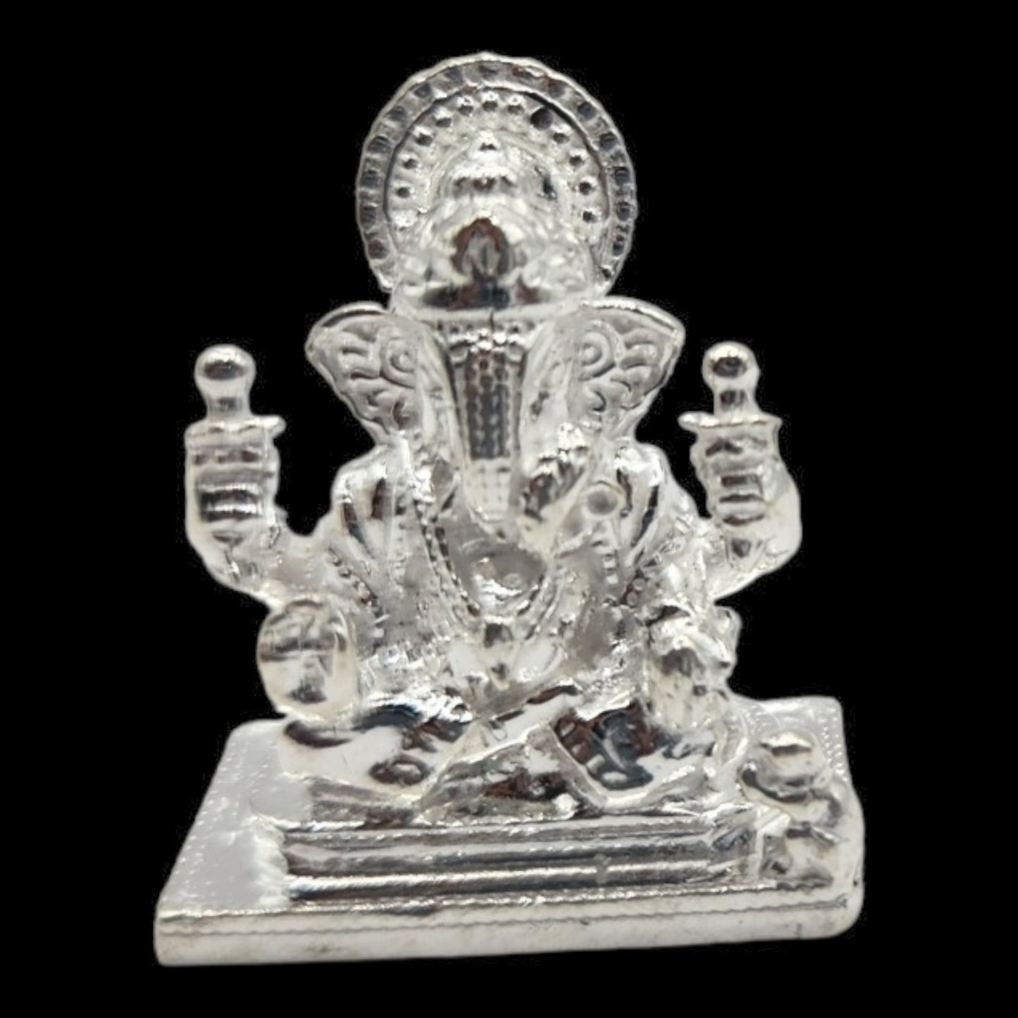 925 Silver Lord Ganesha Solid Idol