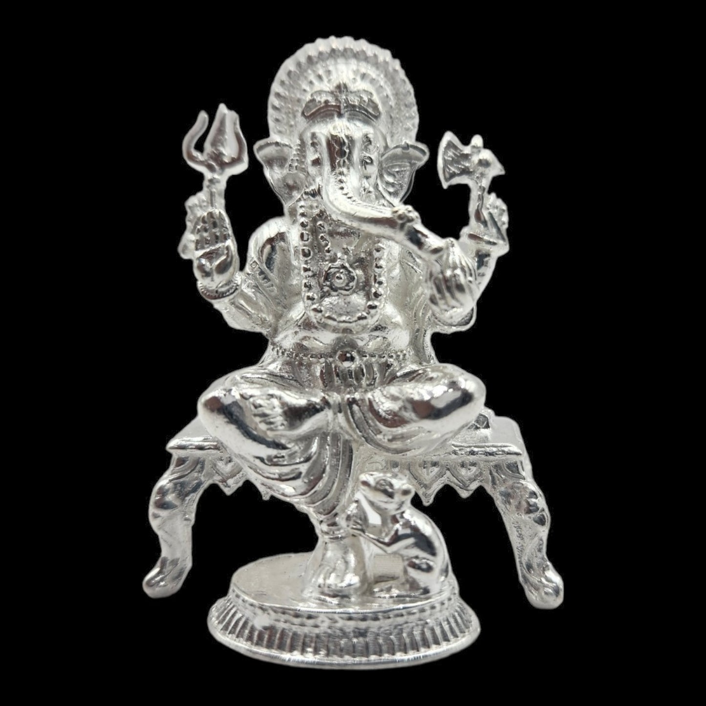 925 Silver Lord Ganesha Solid Idol