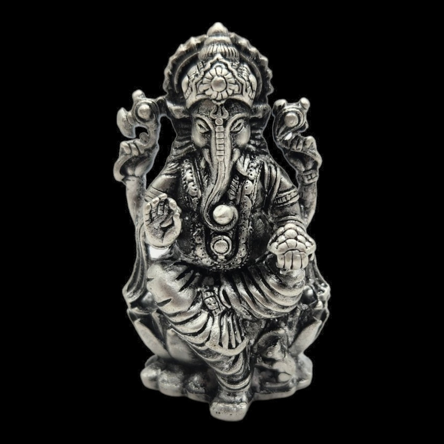 925 Silver Lord Ganesha Solid Idol