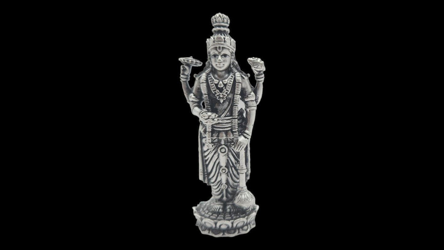 925 Silver Lord Vishnu Idol