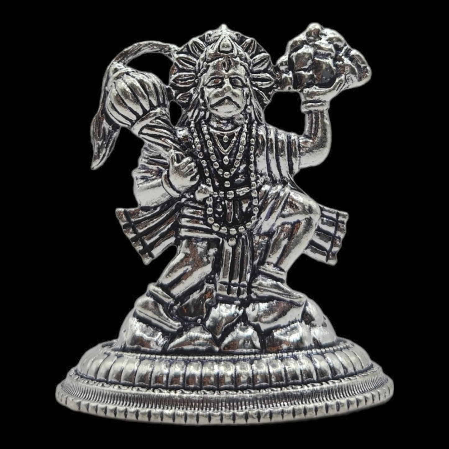 Silver Shree Hanuman Solid Idol