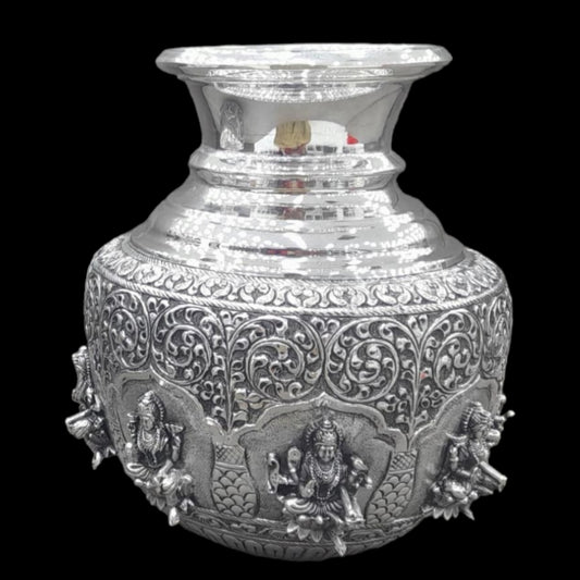 925 Silver Antique Polish Ashtalakshmi Kalash