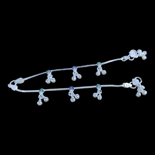 Silver Anklets For Kids