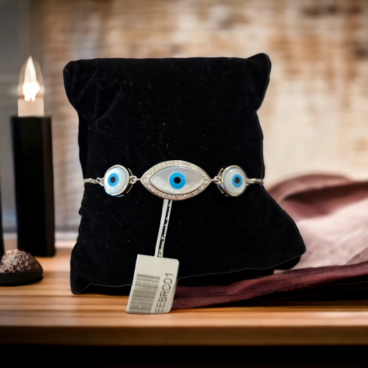 Evil eye slider  bracelet