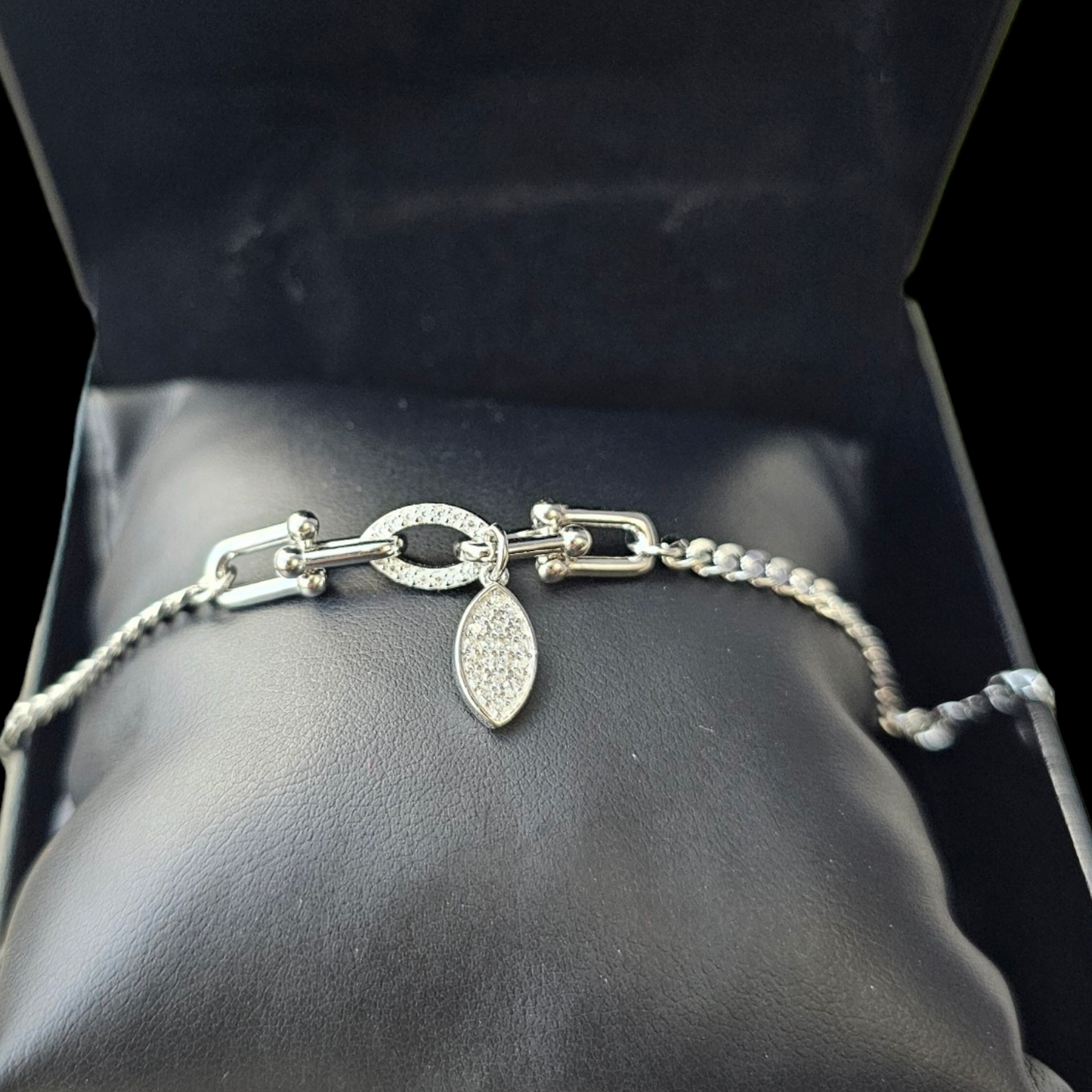 925 sterling silver chain bracelet.